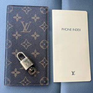 Vintage Louis Vuitton Checkbook Wallet and Rare LV Phone Index and Lock …